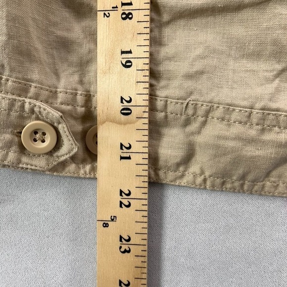 Quince European Linen Jacket Women Medium Driftwood Tan Lightweight Pockets - Picture 11 of 11